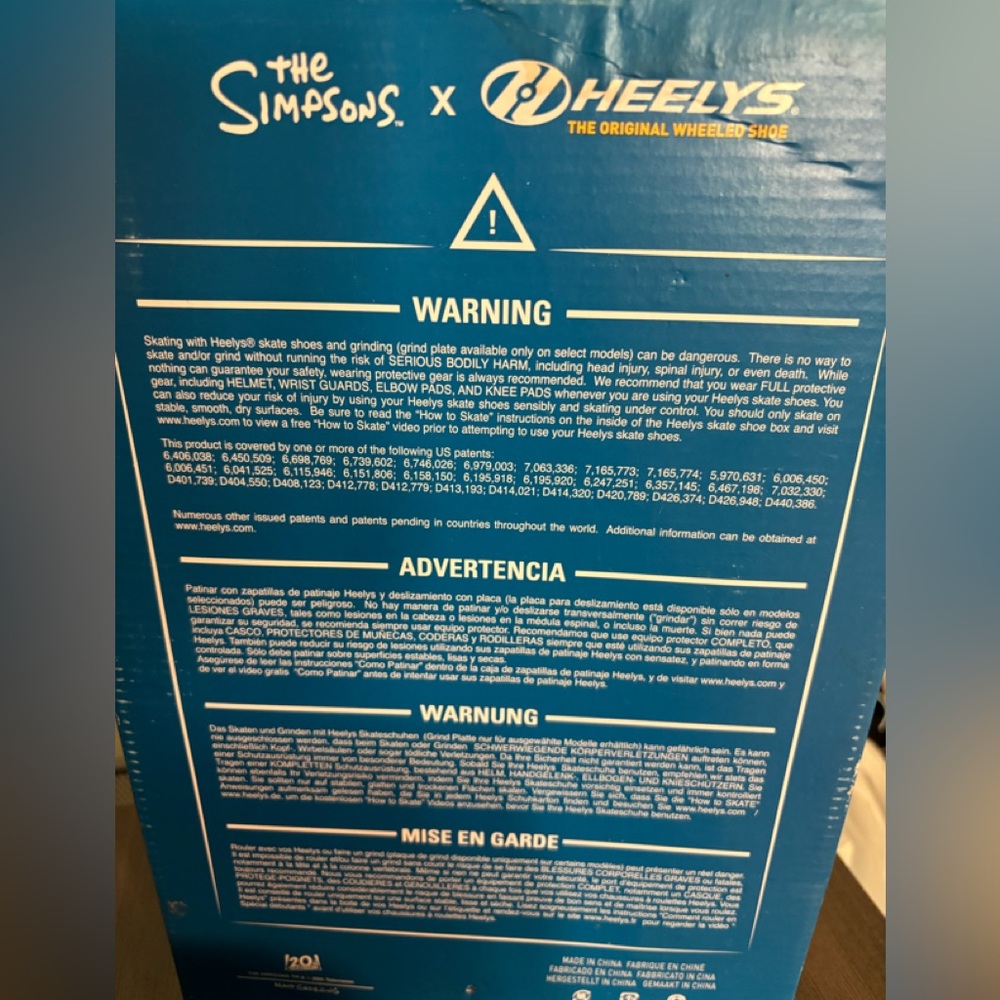 The Simpsons x Heelys 10 Men’s HUSTLE Black Rolling Sneakers New! - Picture 5 of 7